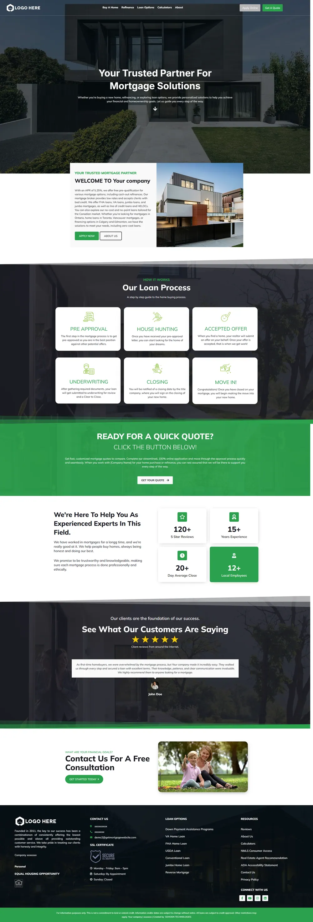 Design 2 mortgage website demo
