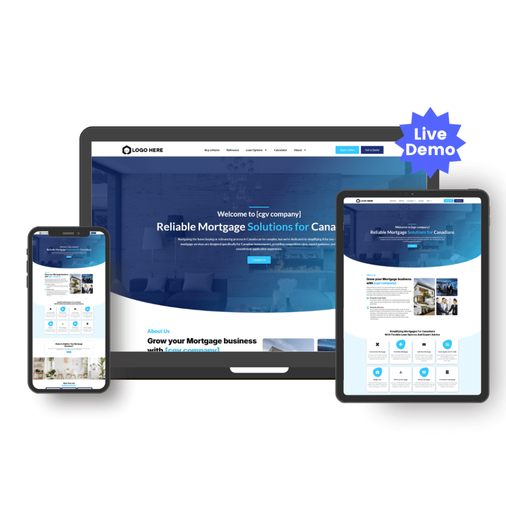 Mortgage website template