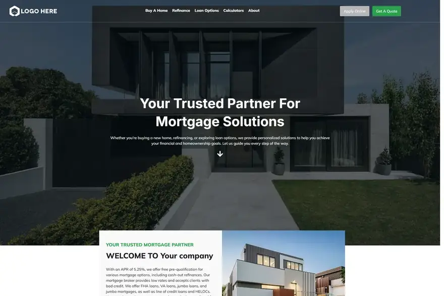Design 2 mortgage website demo